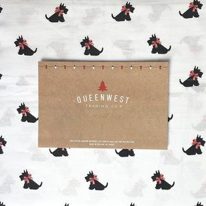 Queenwest SCOTTIE DOGS with Red Bow FULL Size Cotton Sheet Set   |   ALL COTTON